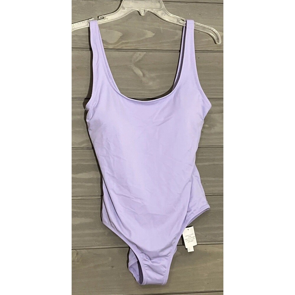 Amazon Essentials Basic 1 Pc Swimsuit L Tank Lavender NWT Beach Cruise Vacation